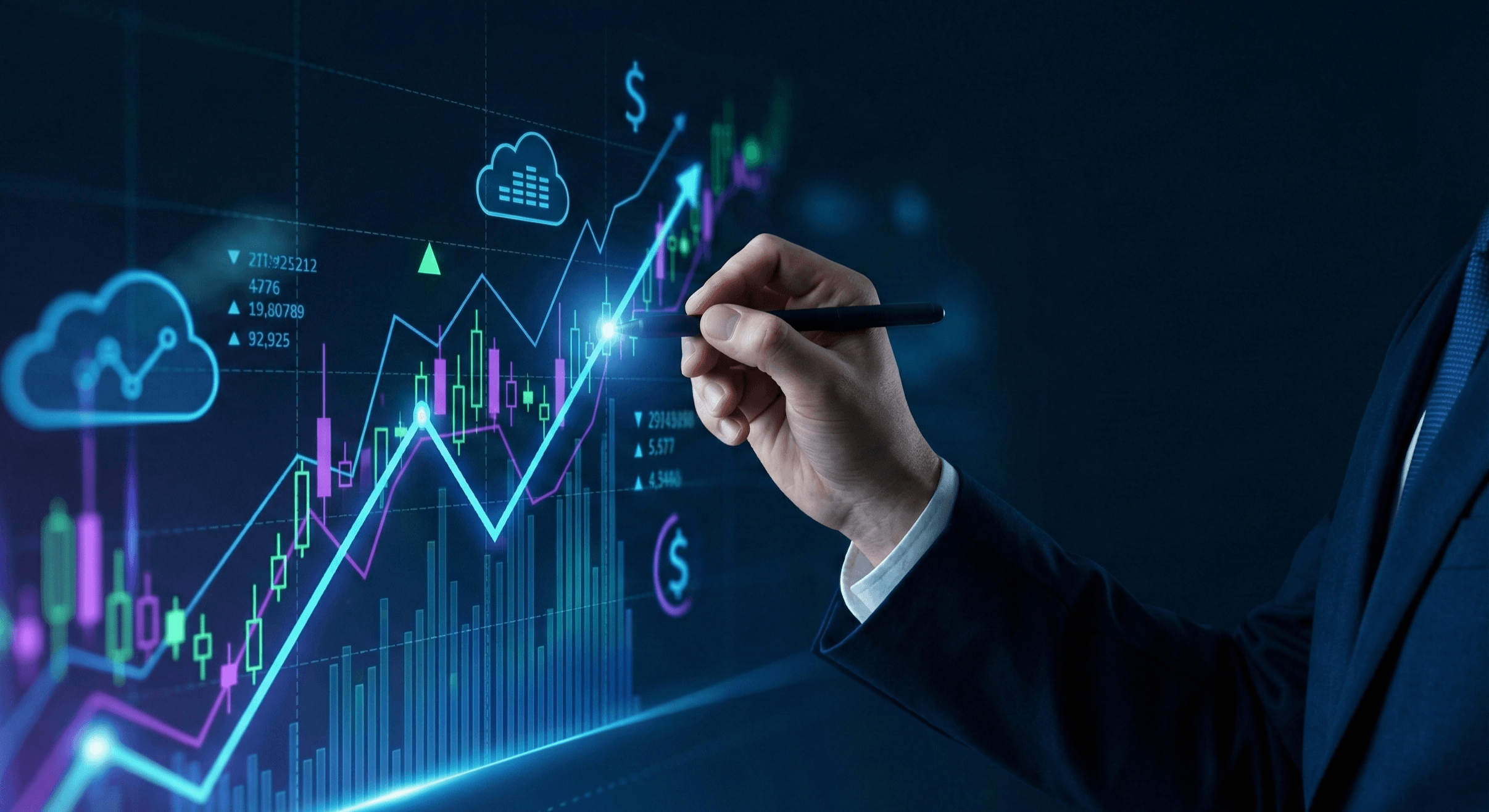 רקע גרפים פיננסיים