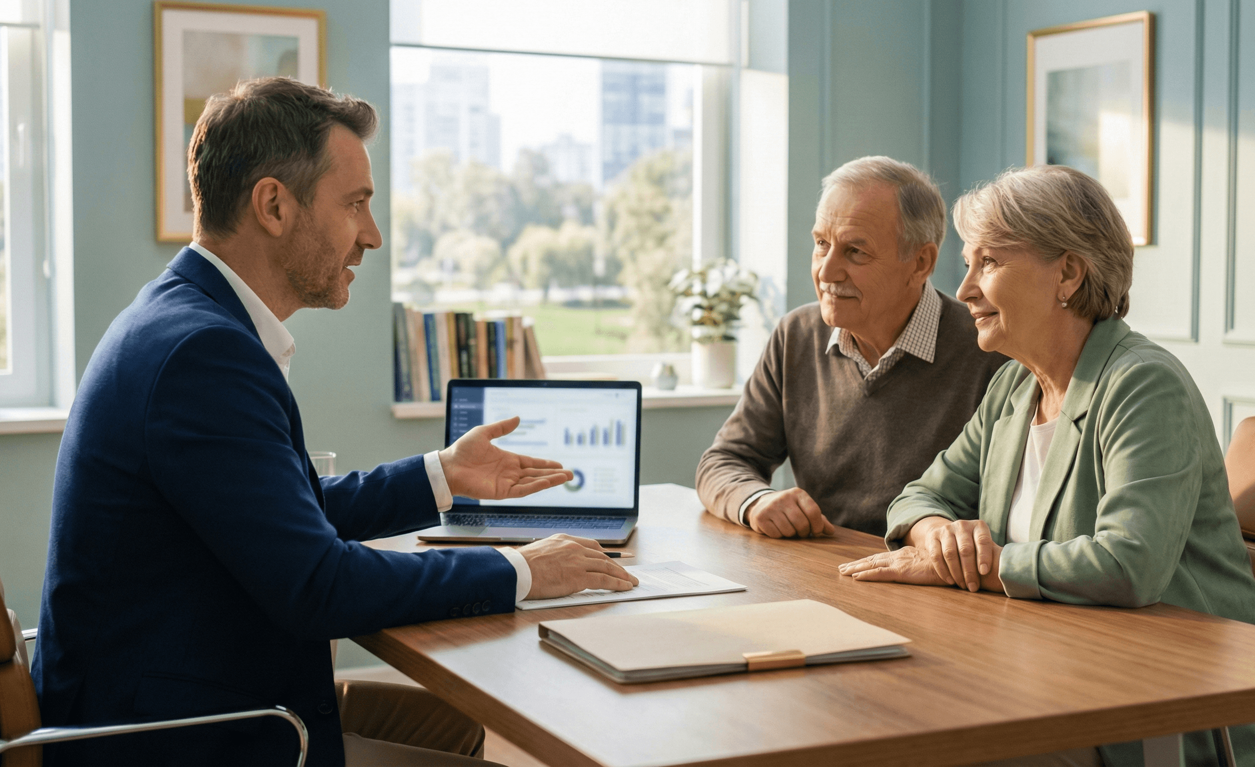 פגישת ייעוץ מקצועית לתכנון פרישה
